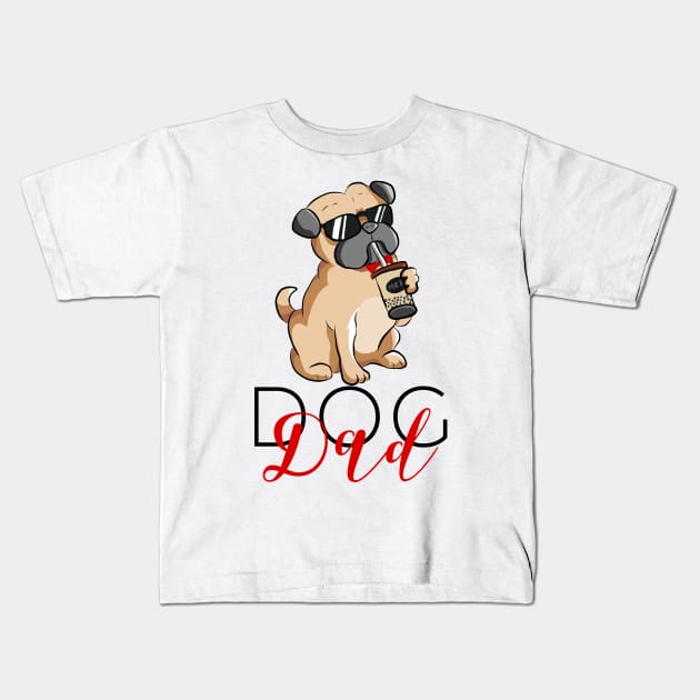 Cool dog dad Kids T-Shirt by afmr.2007@gmail.com